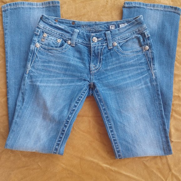 Miss Me Thick Stitch Bootcut Jeans Size 27x33 - Picture 3 of 16